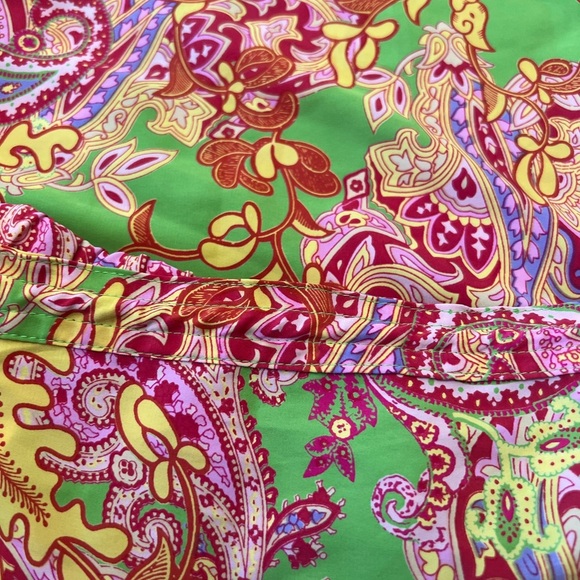 Natori Green and Pink Paisley Pajama Set - Picture 10 of 16